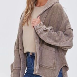 Forever 21 French Terry High Low Jacket